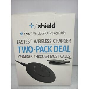 TYLT Shield 10W Slim Fastest TWO Pack Wireless Charging Pads for iPhone Galaxy